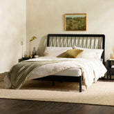 Bellemave® Mid - Century Modern Solid Wood Spindle Bed - Bellemave